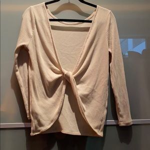 Open-back ribbed top